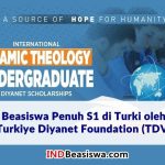 Beasiswa TDV Kuliah S1 S2 S3 di Turki Tahun 2025 FULL Scholarship (Deadline: 28 Feb 2025) Beasiswa S1