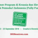 Summer Program di Kroasia dan Slovenia untuk Pemuda/i Indonesia (Fully Funded) Eropa