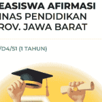 Beasiswa Afirmasi Disdik Jabar untuk Mahasiswa D3/D4/S1 Jawa Barat Beasiswa Mahasiswa On-Going