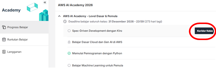 tampilan-list-kelas-beasiswa-aws-ai-academy
